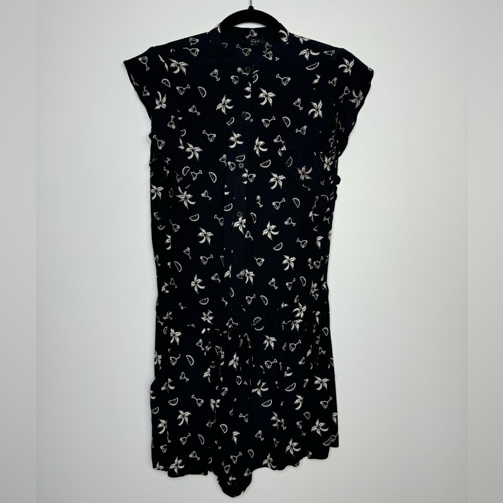 Rails tropical ruffle printed romper size small
